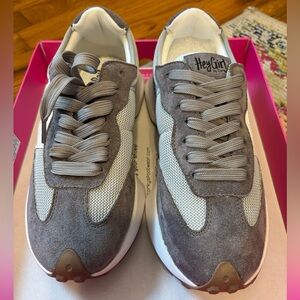 Hey Girl  by Corkys Gray Suede & Mesh Sneakers